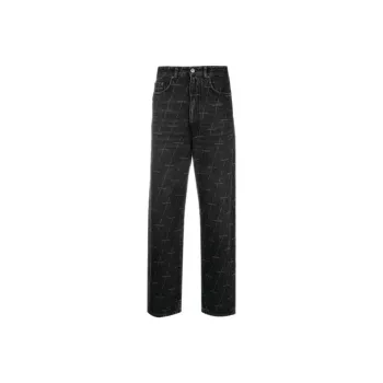 Balenciaga Jeans Regular Fit Men's Denim Black