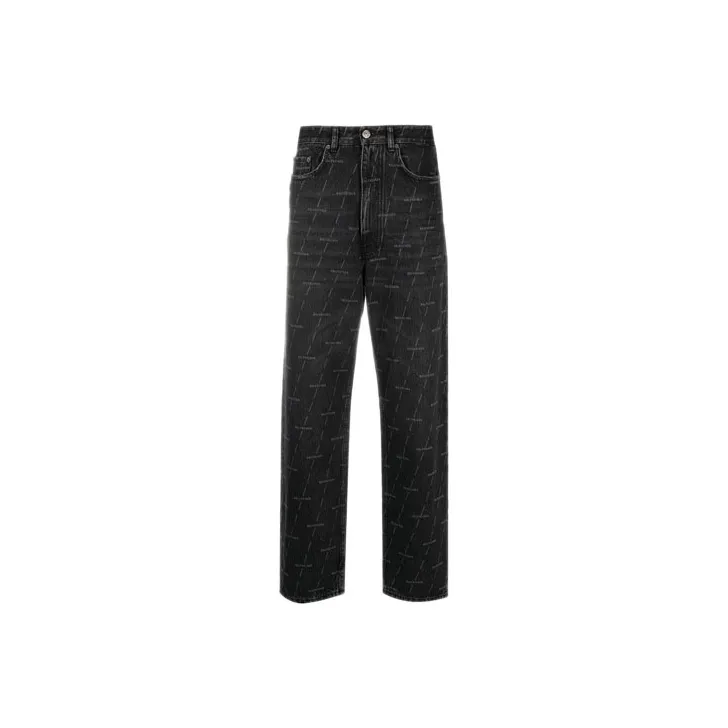 Balenciaga Jeans Regular Fit Men's Denim Black-0