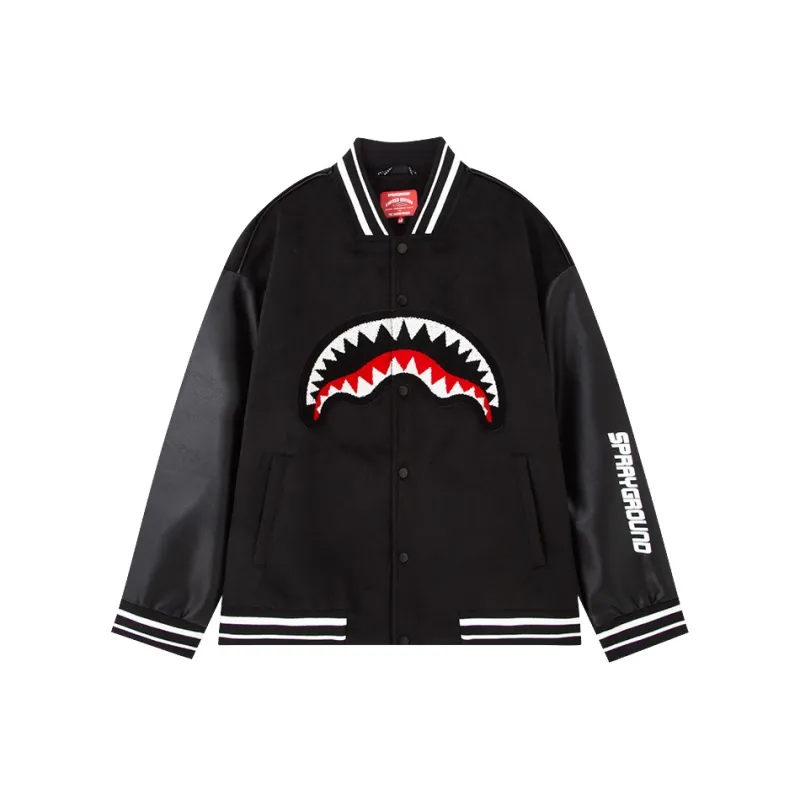 SPRAYGROUND Fall And Winter SG Shark Baseball Jacket Coat Jacket Unisex-6