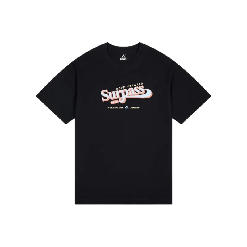 PEAK x Surpass T Shirt Unisex Black-0
