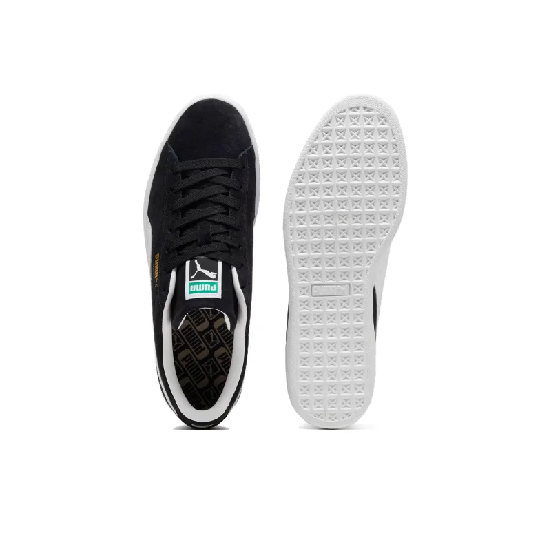 PUMA Suede Classic Anti Slip Wear Resistant Low Top Skateboard Shoes Women's Black White-3