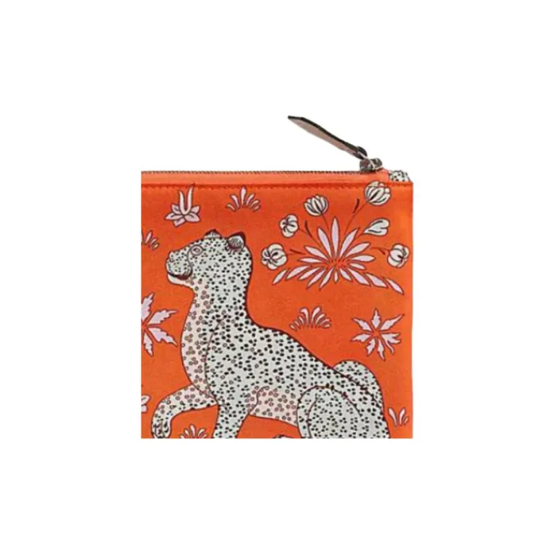 HERMES Silky Pocket Epsom Calfskin Makeup Bag Regular Women's 8V Orange-4