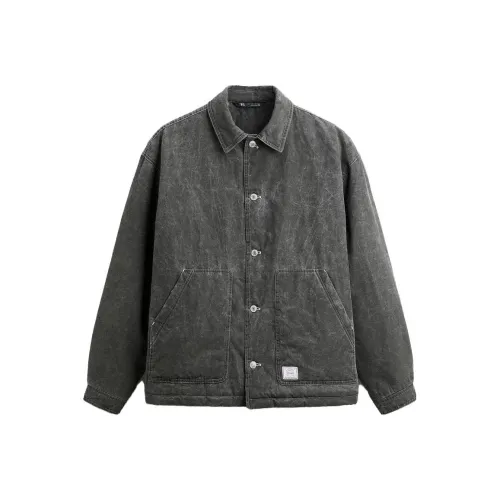 ZARA Jacket Men's Zebra Print Gray