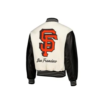MLB x PLEASURES San Francisco Giants Varsity FW23 Baseball Jacket Men's White