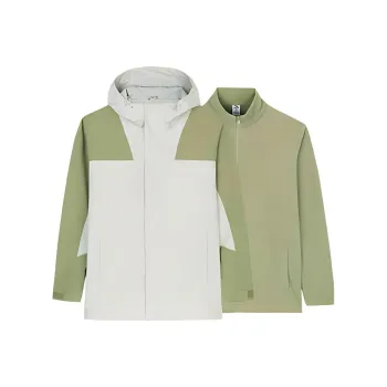 Anta Variety Training Collection Warm Water Repellent Windbreaker Jacket Men's Light Pea Green/Muddy Sandy Gray