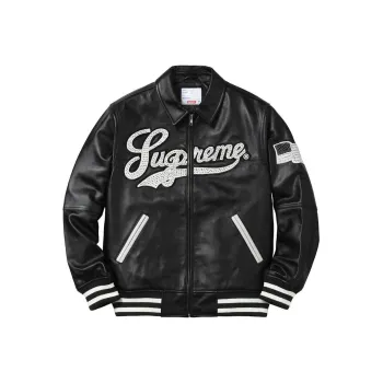Supreme Uptown Studded Leather Varsity Jacket