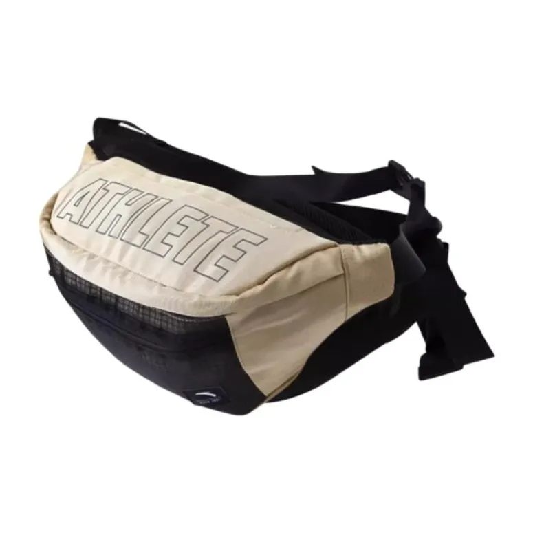 Anta Variety Training Collection Fabric One Shoulder Crossbody Fanny Pack Unisex Khaki-2