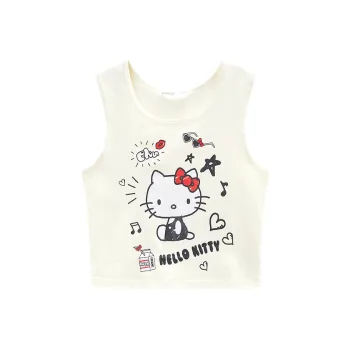 GUKOO x Hello Kitty/, Sanrio Series Tank Top Women's Pearl White
