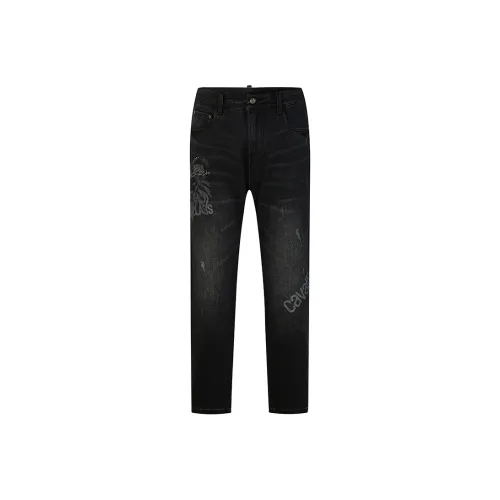 Cavalli Class Straight Fit Jeans Men's Black