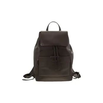 TOD'S T Timeless Calfskin Backpack Medium Size Men's Dark Brown