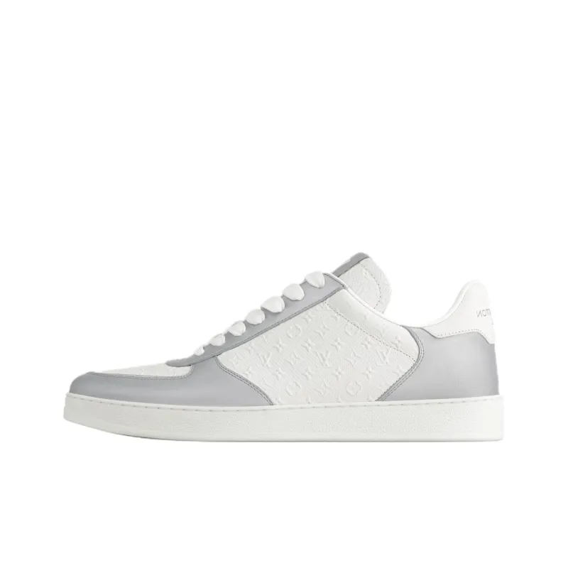 LOUIS VUITTON Rivoli Low Top Skateboard Shoes Men's White-0