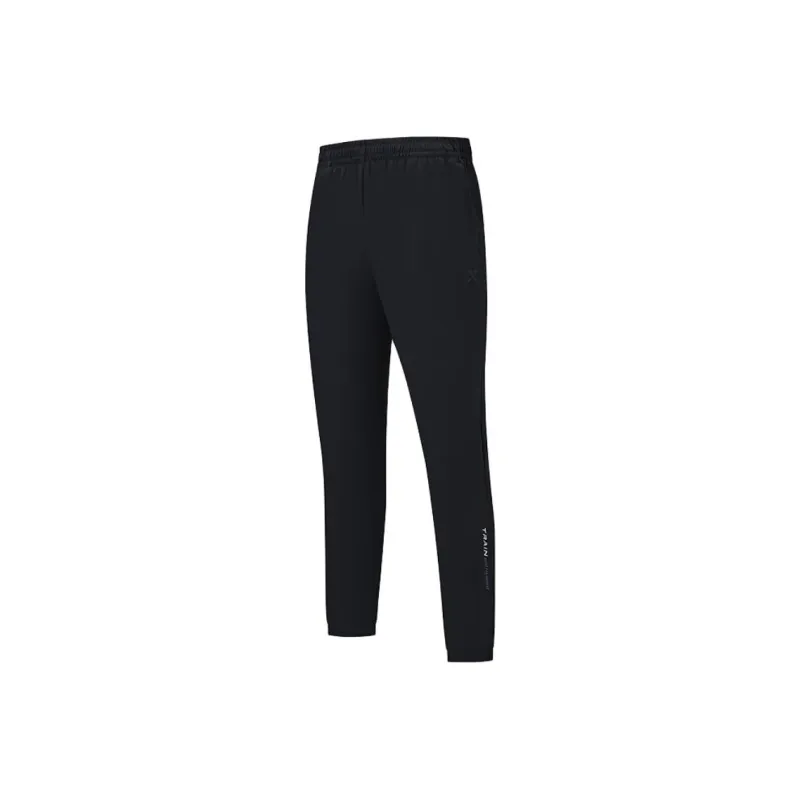 XTEP Variety Training Collection Knitted Sweatpants Men's Jet Black-0