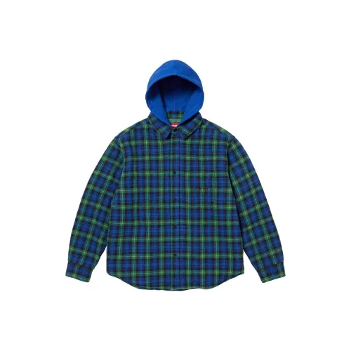 Supreme Tartan Flannel Hooded Shirt