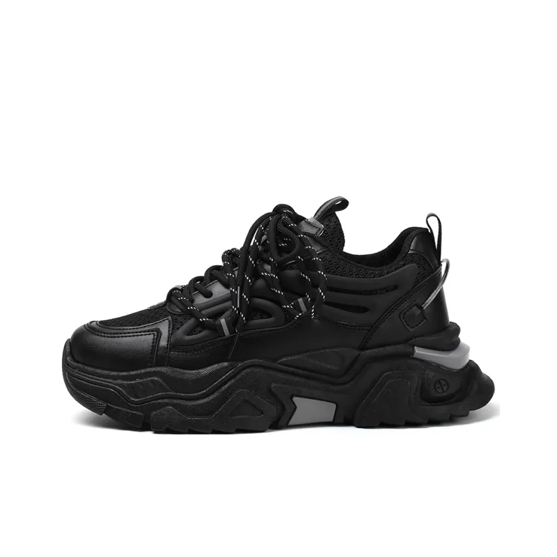 Yi Jiabao Wear resistant And Lightweight Low Top Chunky Sneakers Men's-0