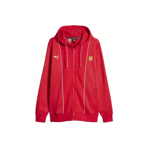 PUMA Veste De Survêtement À Capuche Scuderia Ferrari Race Jacket Men's Red