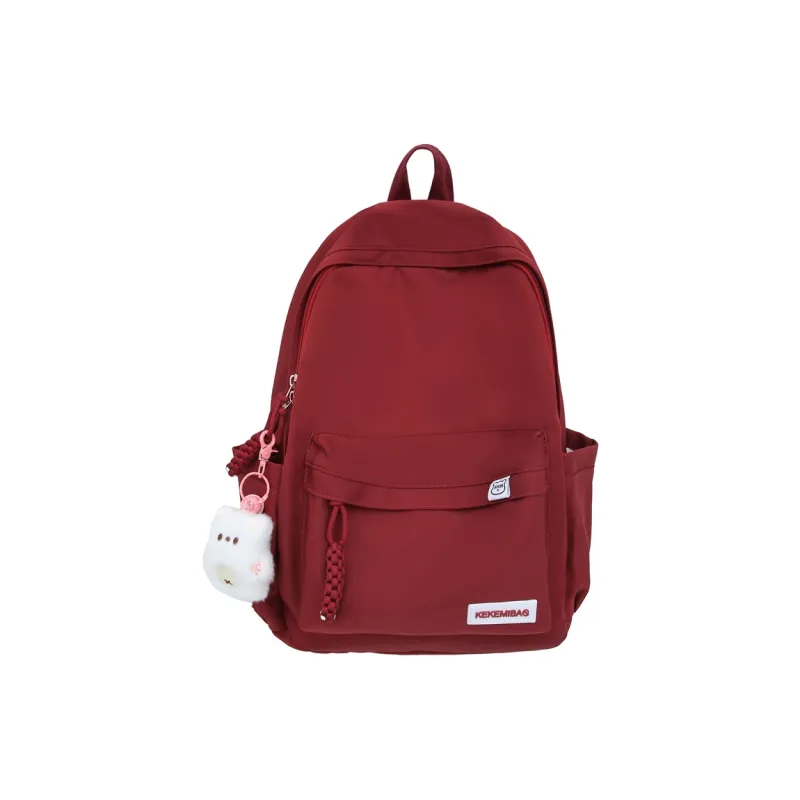 URBAN FOREST Nylon Backpack Unisex Pink/Yellow/Blue/Red/Black/White-14