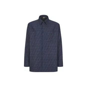 FENDI FW24 Jackets Coats Men's Blue