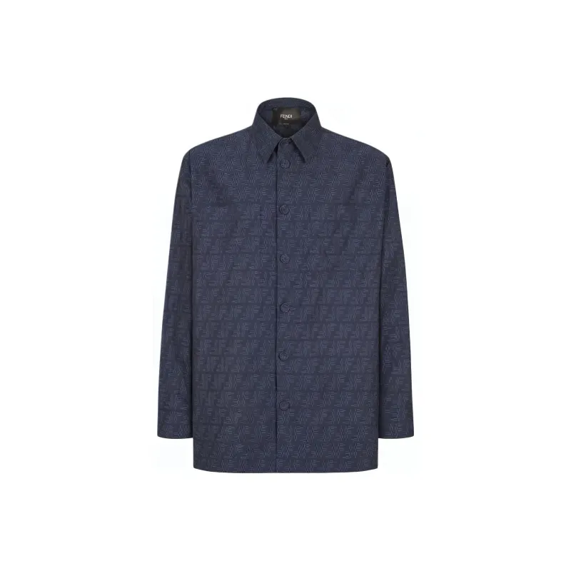 FENDI FW24 Jackets Coats Men's Blue-0