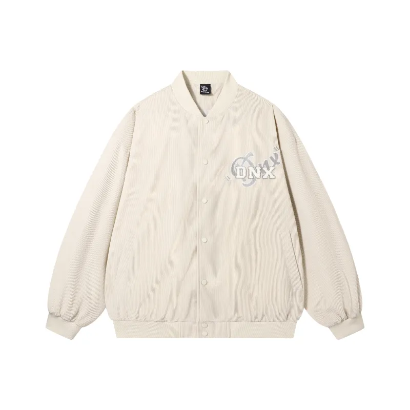Dnnnn Baseball Jacket Coat Unisex Black-7