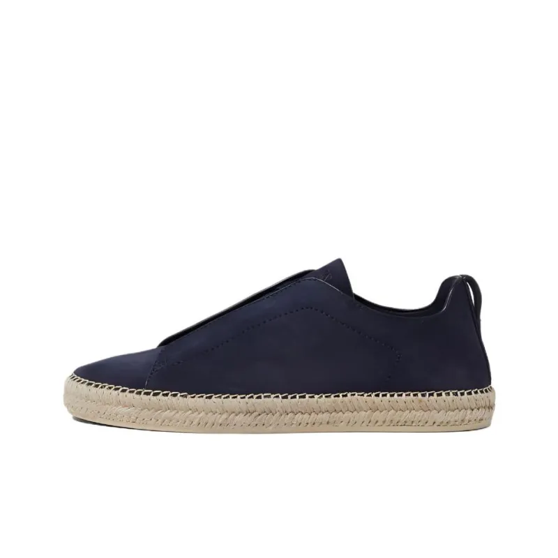 Zegna Triple Stitch Espadrilles Men's Dark Blue-0