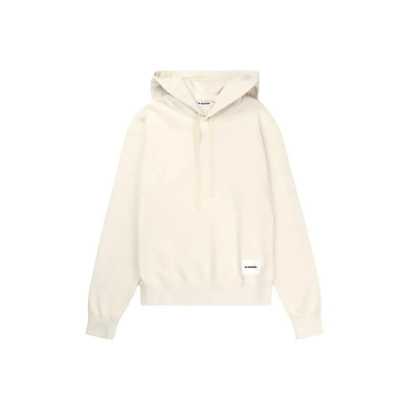 JIL SANDER + Logo Patch Drawstring Hoodie-0