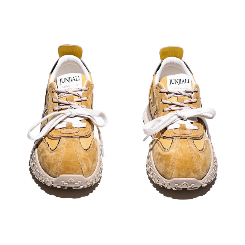 Junjali Anti Slip And Wear Resistant Height Increasing Low Top Chunky Sneakers Women's-2