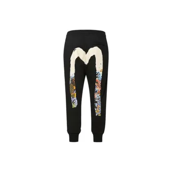 EVISU Jogger Moderate Casual Pants Men's Black