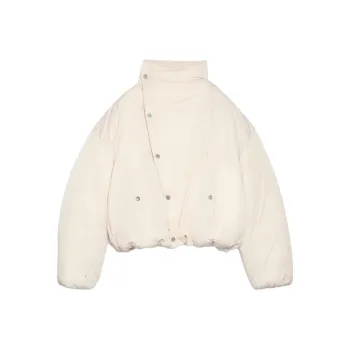 Jacquemus Asymmetric Buttoned Highneck Puffer Jacket