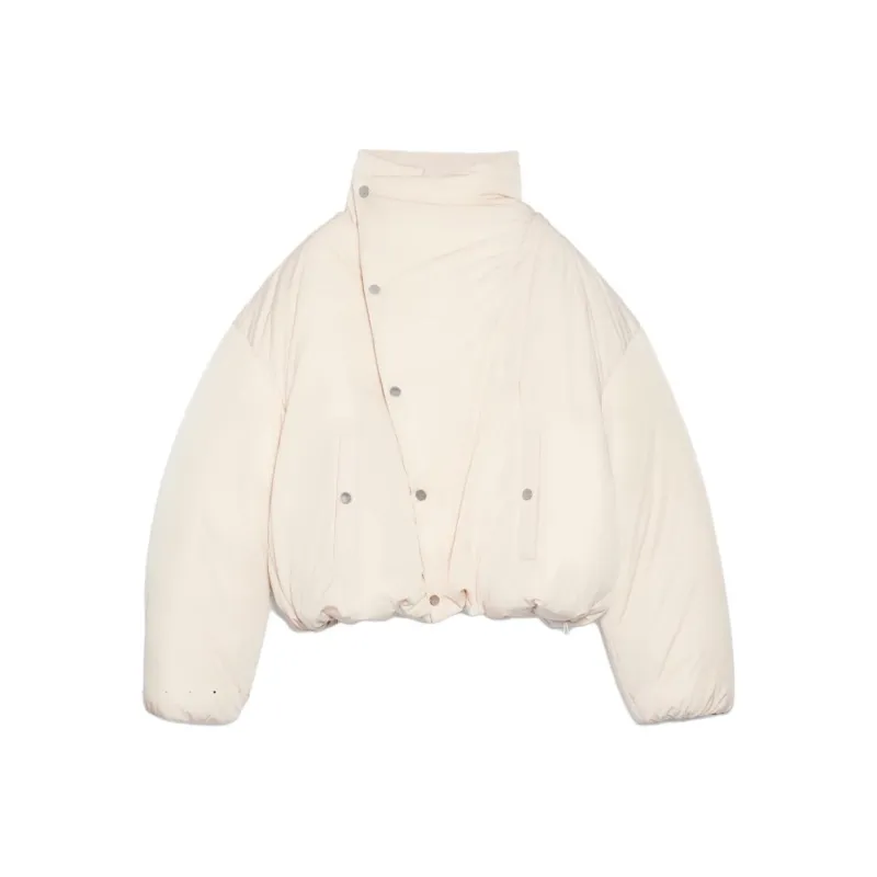 Jacquemus Asymmetric Buttoned Highneck Puffer Jacket-0