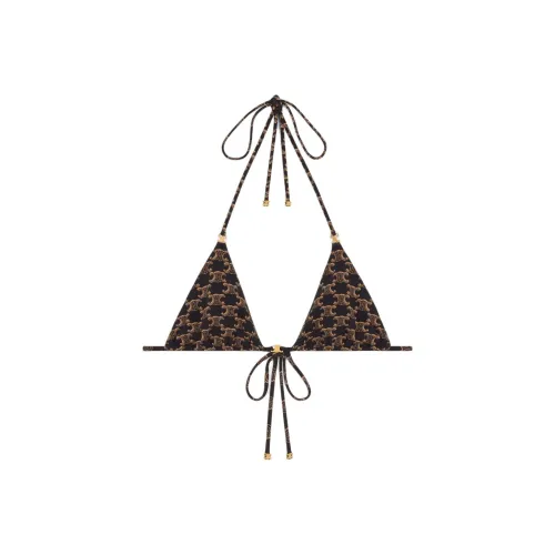 CELINE Monogrammed Bikini Top