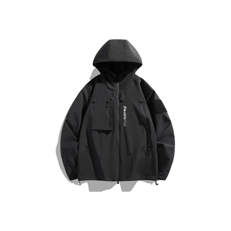 DOUBLEFISH Water Resistant Windproof And Water Repellent Windbreaker Jacket Unisex-2