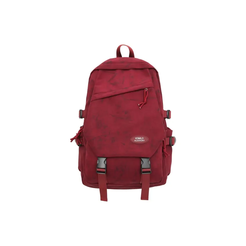 OUZIHUANG Nylon Backpack Regular Unisex Black/White/Green/Red-15