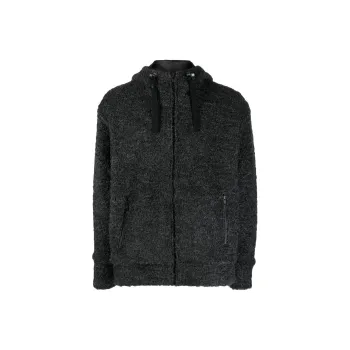 JUNYA WATANABE Textured Drawstring Zipped Hoodie