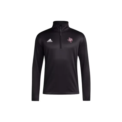 Adidas Free Shipping With AdiClub Texas A&M Aggies Long Sleeve 1/4 Zip Knit Jacket