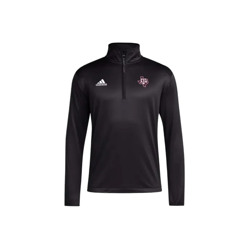Adidas Free Shipping With AdiClub Texas A&M Aggies Long Sleeve 1/4 Zip Knit Jacket-0