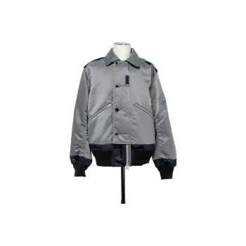 Sacai Puffer Jackets Men Gray