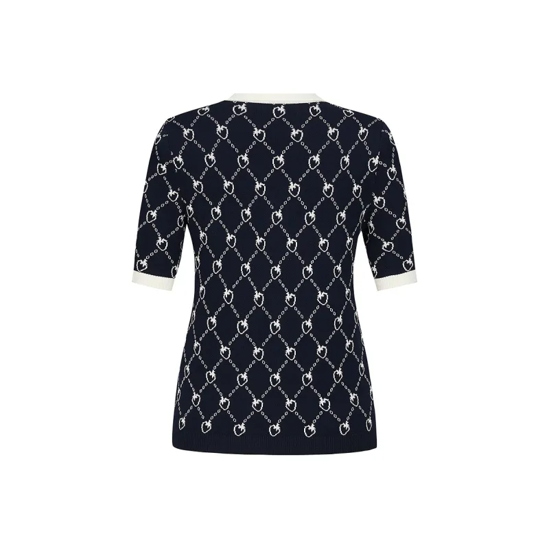 JZ. ANNAKRO Knitwear Women's Floral Dark Blue-1