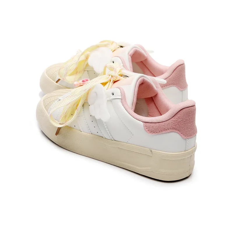 Feiyue Girly Heart Series Abrasion Resistant, Lightweight, And Breathable Low Top Skateboard Shoes Women's-10