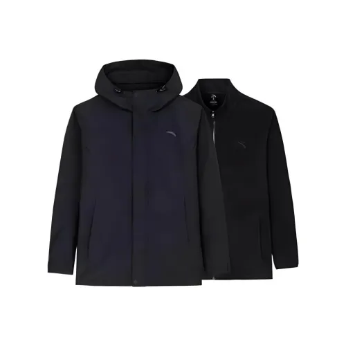 Anta Variety Training Collection Warm Water Repellent Windbreaker Jacket Men's Basic Black