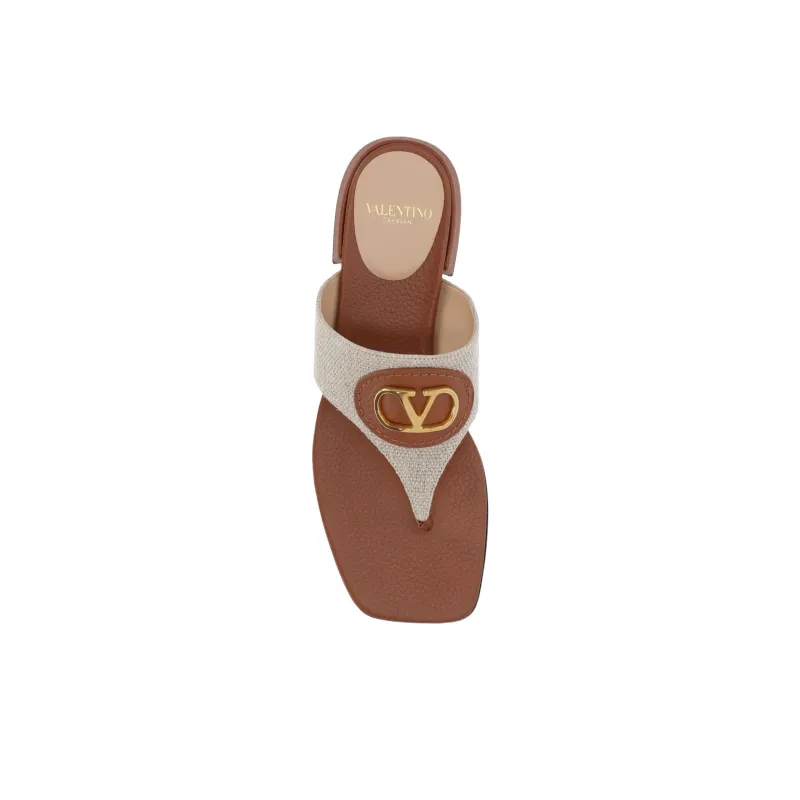 Valentino VLogo Plaque Slip On Thong Sandals Women's-4
