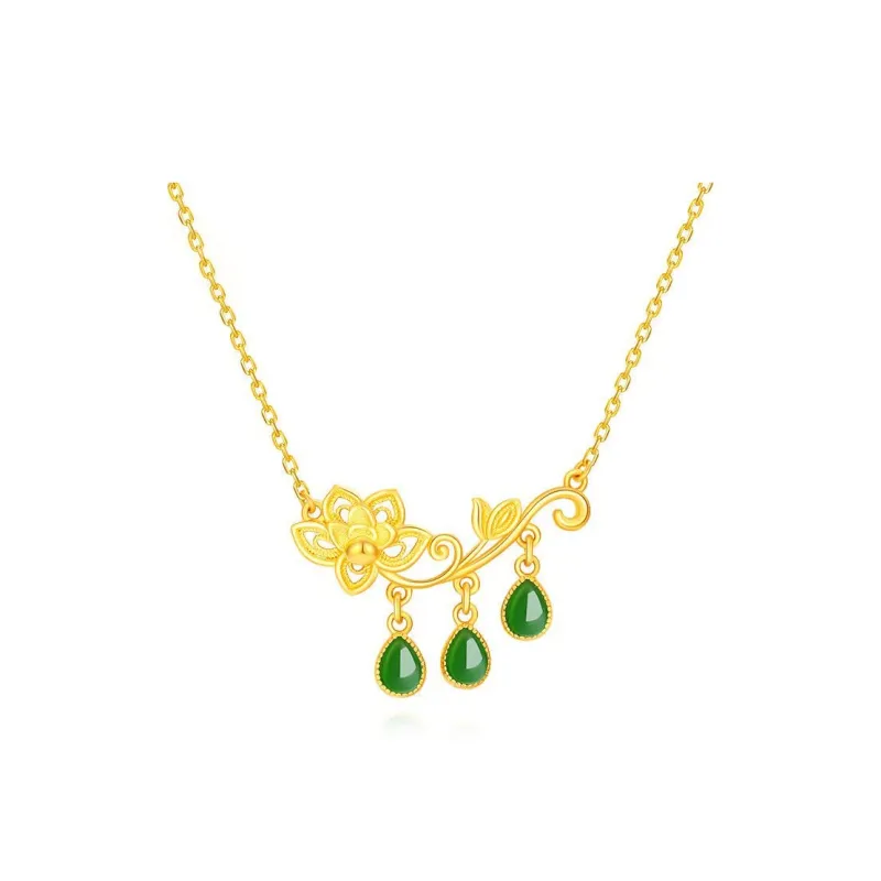 FUNILUOFU Chalcedony Jade Necklaces Unisex-0