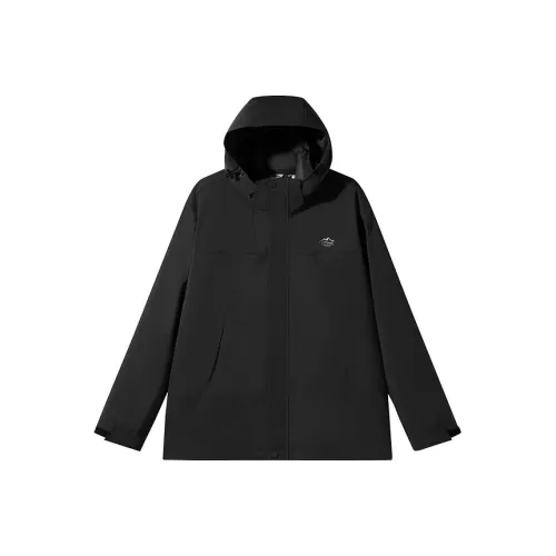 PONY Windproof Breathable Water Repellent Windbreaker Jacket Unisex Black