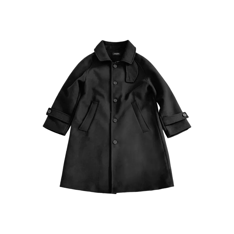 Haonanhuang Velvet feel Coat Unisex Black-0