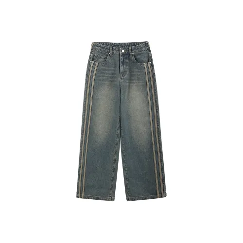 Teach Peace Jeans Unisex Denim Blue