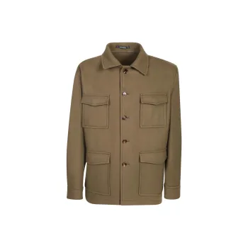 Tagliatore Spread Collared Buttoned Shirt Jacket