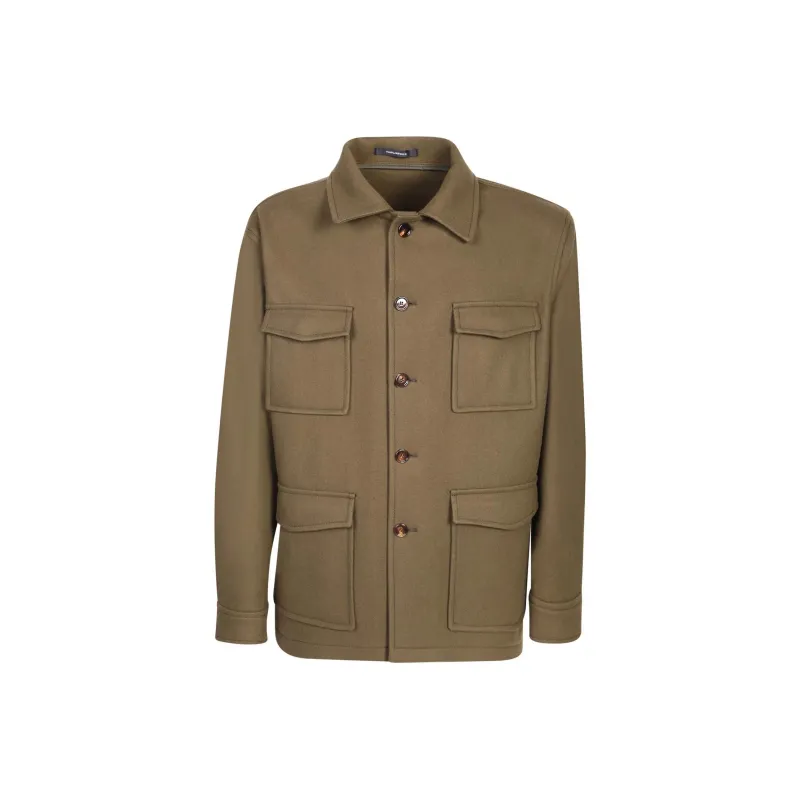 Tagliatore Spread Collared Buttoned Shirt Jacket-0