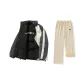 Graphite Black+Sherpa Waffle Knit Pants Khaki