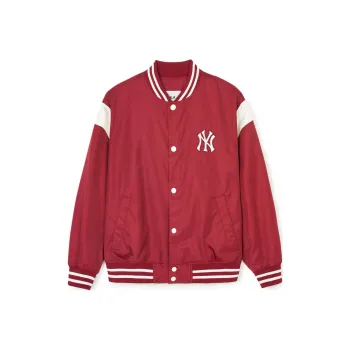 MLB SS24 New York Yankees Baseball Jacket Unisex Burgundy