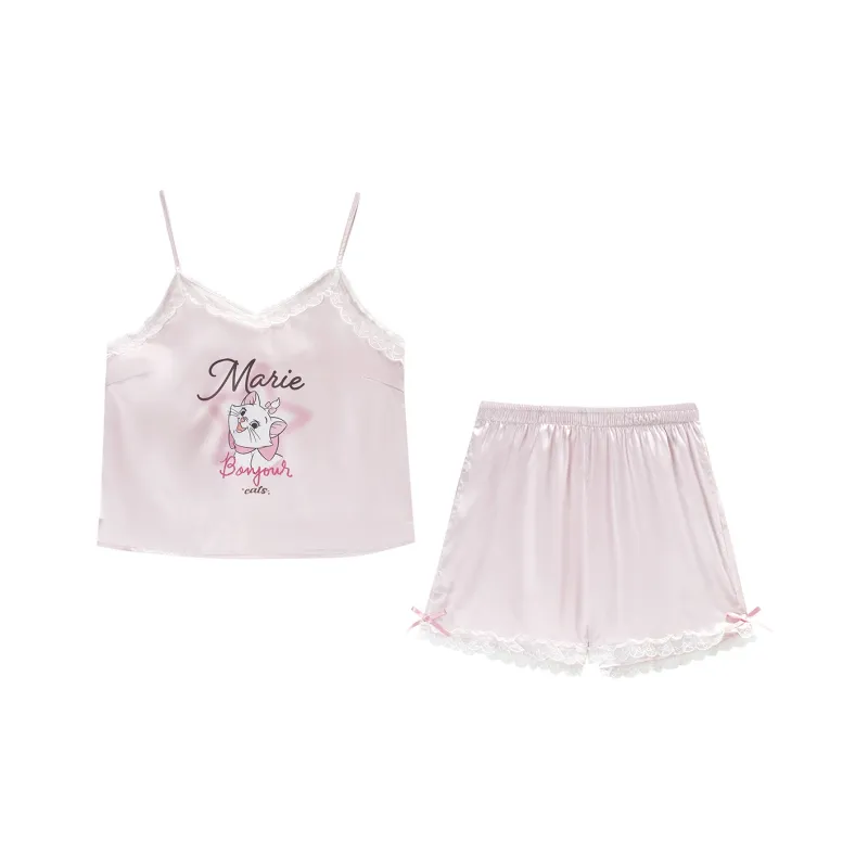 GUKOO x Disney Pajama Set Women's Gray Pink-0