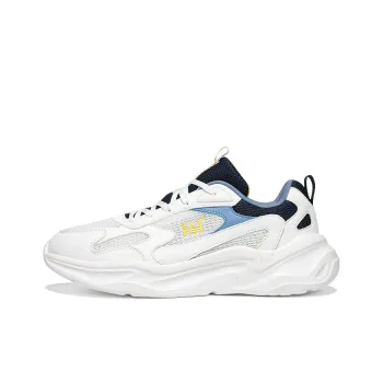 361° Abrasion Resistant, Breathable, Lightweight Low Top Casual Shoes Men's Feather White Oil Ink Blue